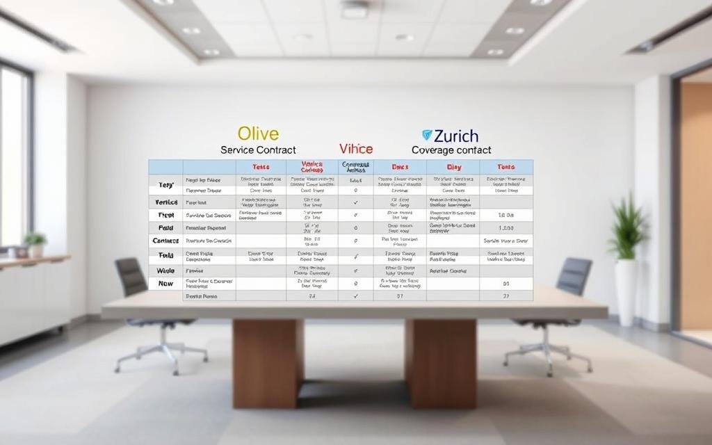 Coverage comparison of Olive vs. Zurich vehicle service contracts Coverage comparison of Olive vs. Zurich vehicle service contracts